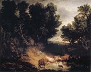 Thomas Gainsborough The Watering Place painting